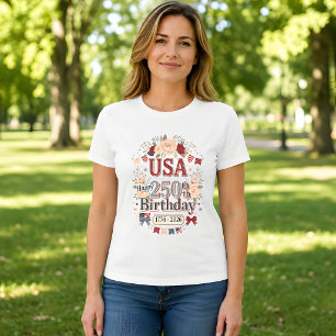 Shabby Chic USA 250e verjaardag Dames T-shirt