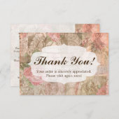 Shabby Chic Victoriaans Dames Mode Dank u Bedankkaart (Voorkant / Achterkant)