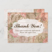 Shabby Chic Victoriaans Dames Mode Dank u Briefkaart (Voorkant / Achterkant)