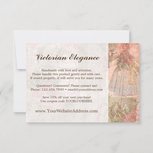 Shabby Chic Victorian Dames Merci de mode (Dos)