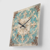 shabby chic vierkante klok (Hoek)