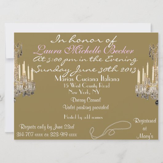 SHABBY CHIC VINTAGE BRIDAL SHOWE INVITATION (Dos)