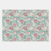 Shabby Chic Vintage Kerst Inpakpapier Vel (Voorkant)