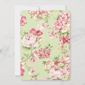 Shabby Chic Vrijgezellenfeest Tea Invitation Kaart (Achterkant)