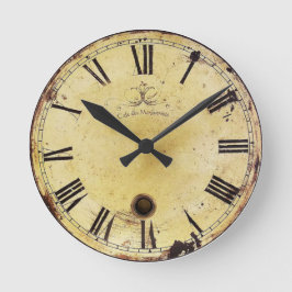 Shabby Chic-wandklok Ronde Klok