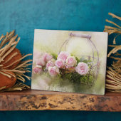 Shabby Chic Waterverf roze rozen Fotoplaat (Zijkant)