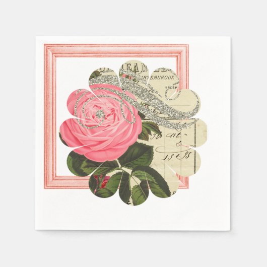 Shabby Chic Wedding Napkins Servetten (Voorkant)