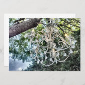 Shabby Chic White Crystal Chandelier (Voorkant / Achterkant)