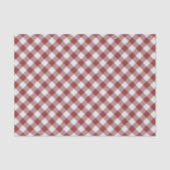 Shabby Chic White Light Maroon Red Gingham Tissuepapier (Voorkant)