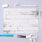 Shabby Chic Wit Hout Rustieke Boerderij Huwelijk Tissuepapier (Craft)