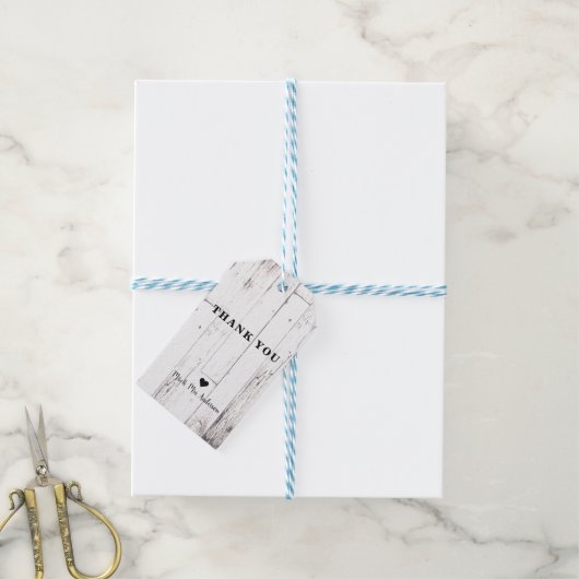 Shabby Chic Wit Houten Rustieke Boerderij Schuur F Cadeaulabel (Met Touw)