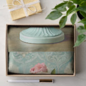 shabby chic witte bruidstaart blos rozen tissuepapier (Geschenk)