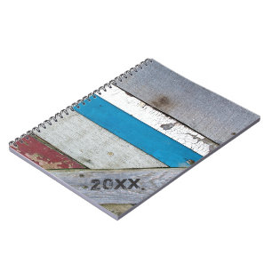 Shabby Chic Wood Pattern Notitieboek