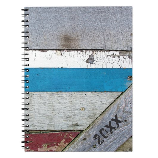 Shabby Chic Wood Pattern Notitieboek (Voorkant)