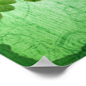 Shabby Chic Yellow Roses Groene Achtergrond Poster (Hoek)