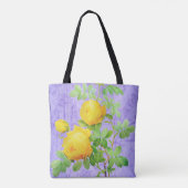  Shabby Chic Yellow Roses op Lila Draagtas (Achterkant)