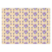 Shabby Chic Yellow Stripe Pansy Floral Nappe (Devant (Horizontal))