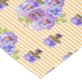 Shabby Chic Yellow Stripe Pansy Floral Nappe (Angle)