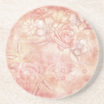 Shabby Chique Decor Roze & Perzik Bloemen Decoupag