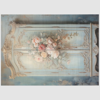  shabby chique garderobe bloemenpastel groen tissuepapier