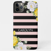 Shabby Chique Geel Wit Rozen Bloemen Patroon Case-Mate iPhone Case (Achterkant)