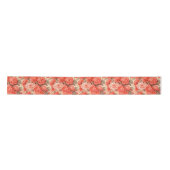 Shabby chique koraal bloemen lint (Voorkant)