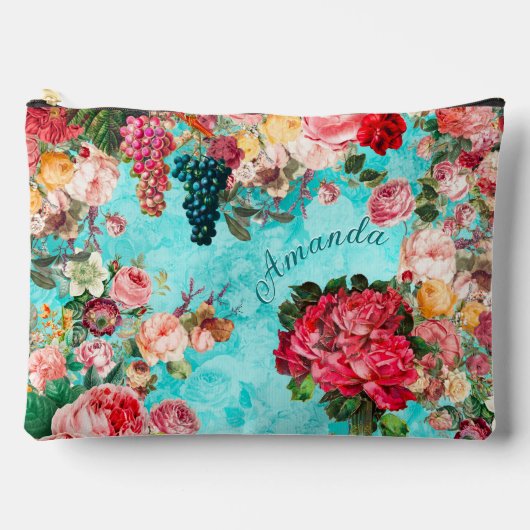 shabby chique rozen en vaas blauw etui (Voorkant)