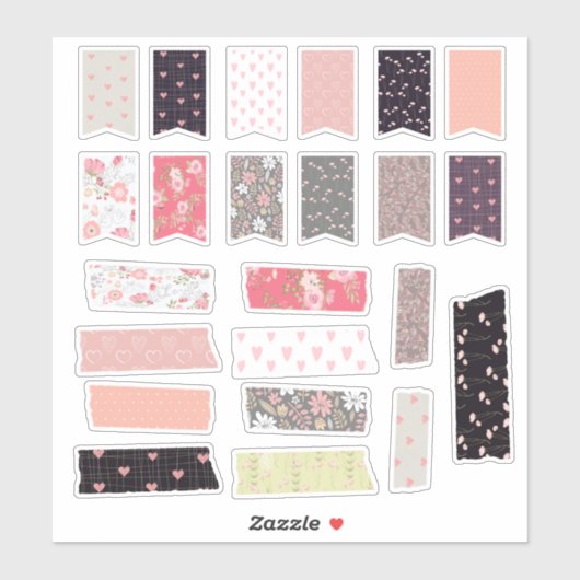 Shabby Chique Tape en Lint Planner Sticker (Vel)