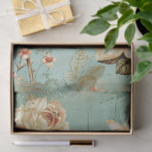  shabby chique vlinder & rozen tissue papier (Geschenk)