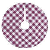 Shabby Chlc Diep Roze Gingham Kerstboom Base Kerstboom Rok (Voorkant)