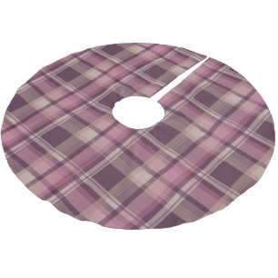 Shabby Chlc Diep Roze Plaid Kerstboom Base Rok