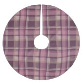 Shabby Chlc Diep Roze Plaid Kerstboom Base Rok (Voorkant)