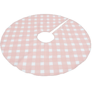 Shabby Chlc Zalm Roze Plaid Kerstboom Basis Rok