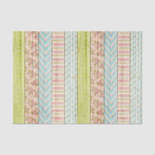 Shabby Cottage Chic Roos Floral Rustial Wood Tissuepapier