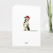 Shabby Dog Christmas Kaart (Achterkant)