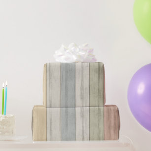 Shabby Earth Colour Wood Cadeaupapier