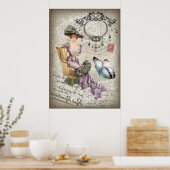 shabby elegance chandelier  Victoriaans Poster (Keuken)