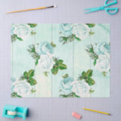 Shabby Floral Turquoise Series Design 11 Tissuepapier (Craft)