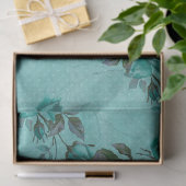 Shabby Floral Turquoise Series Design 2 Tissuepapier (Geschenk)