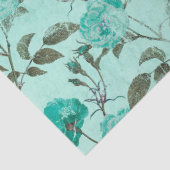 Shabby Floral Turquoise Series Design 8 Tissuepapier (Detail)