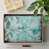 Shabby Floral Turquoise Series Design 8 Tissuepapier (Geschenk)
