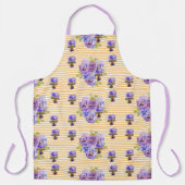 Shabby Flower Yellow Pansy floral Kitchen Schort (Voorkant)