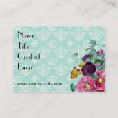 Shabby French Peacock Visitekaartje (Achterkant)