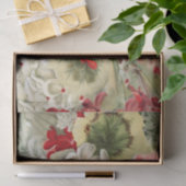 Shabby  ivoor roze rode spoelkolf tissuepapier (Geschenk)