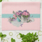 Shabby Jardin Chic Floral Serviette de cuisine (Plié)