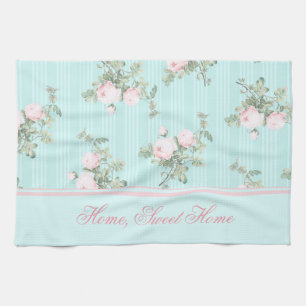 Shabby-keukenhanddoek Thuis, zoet huis, aangepast Theedoek