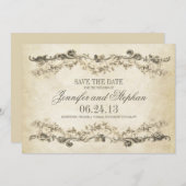 shabby old Save the date ontwerp (Voorkant / Achterkant)