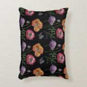 Shabby Orange Violet Jaune Poppy Décor Coussin (Devant(Vertical))