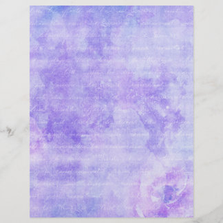 Shabby Paars Floral Scrapbook Paper