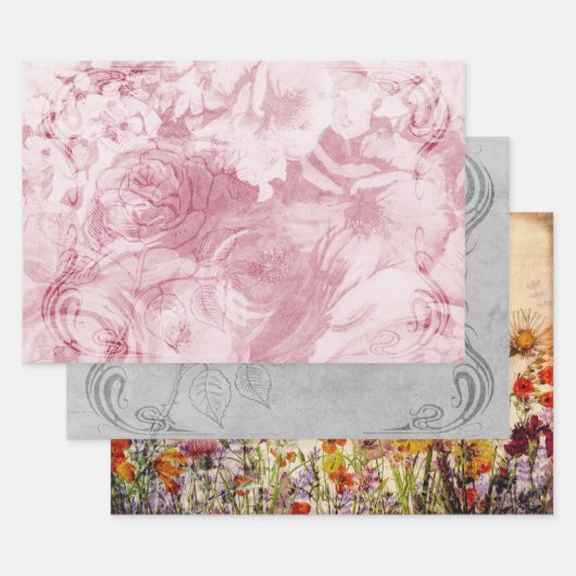 Shabby-papier Inpakpapier Vel (Set)